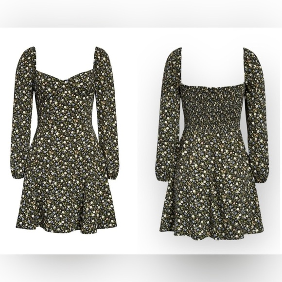 New! Reformation Mochi Long Sleeve Floral Mini Dress in Esprit 🪻🪻size 10 - Picture 7 of 16